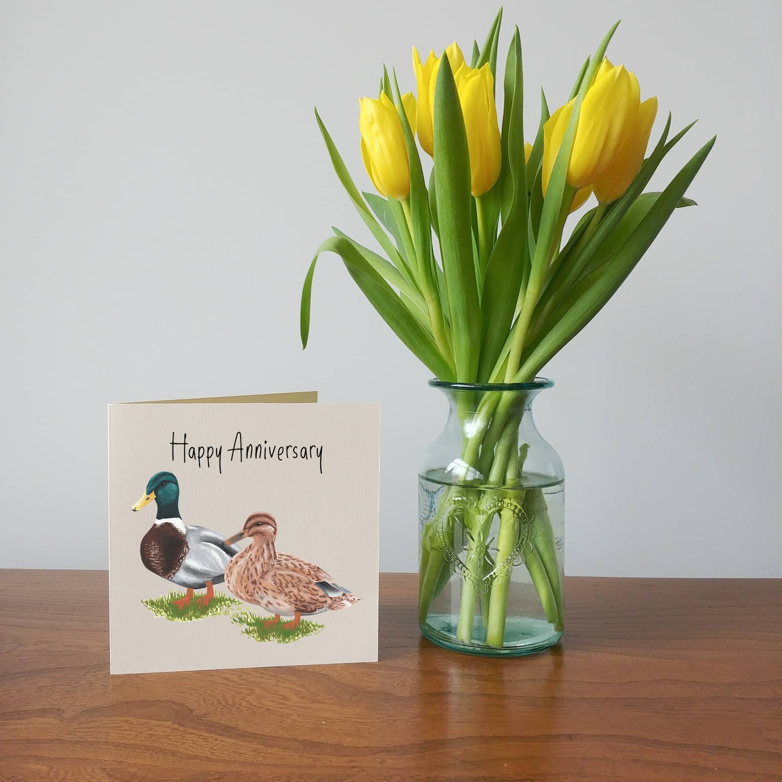 Mallard Ducks Anniversary Card