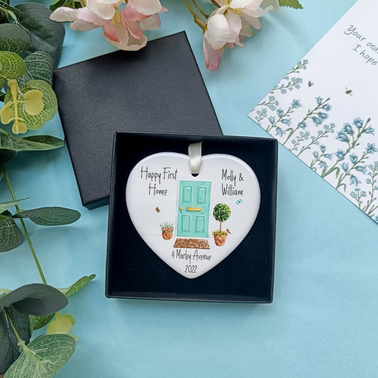 New Home Ceramic Heart Decoration