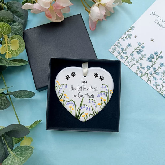 Personalised Pet Memorial Heart Decoration