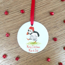 Load image into Gallery viewer, Puffin Christmas Tree Decoration | Personalised Christmas Ornament

