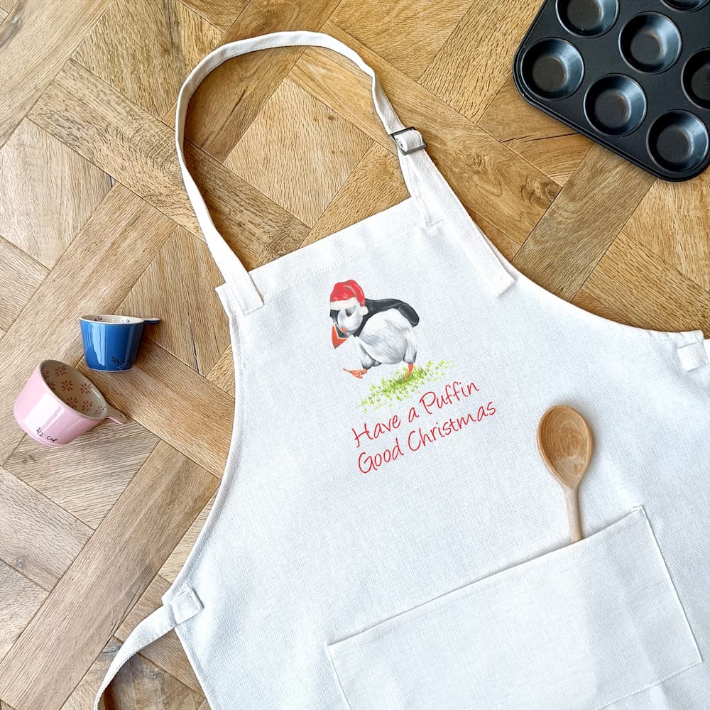 Puffin Christmas Apron