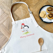 Load image into Gallery viewer, Puffin Christmas Apron
