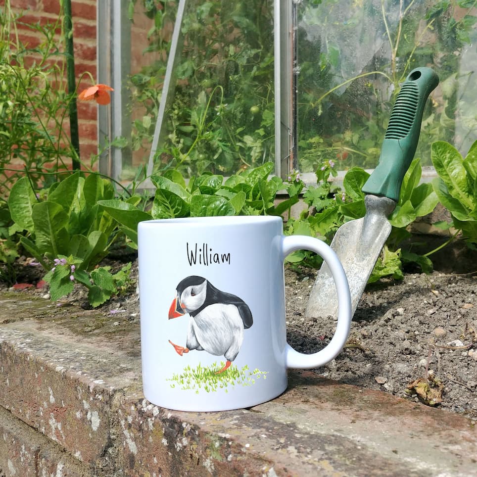 Personalised Puffin Custom Mug