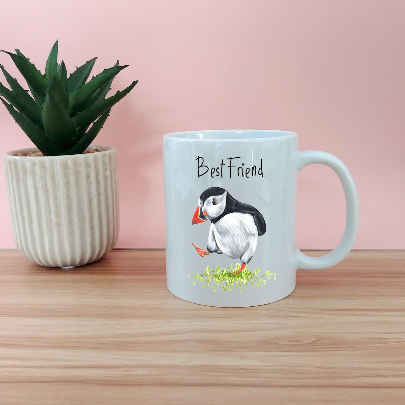 Personalised Puffin Custom Mug