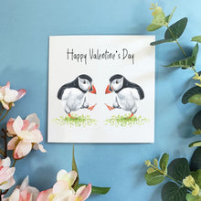 Load image into Gallery viewer, Dancing Puffins Valentine&#39;s Day Card
