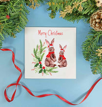 Load image into Gallery viewer, Personalised Rabbit Christmas Card
