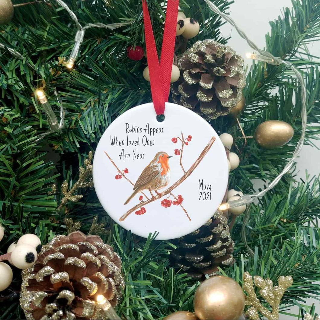 Robin Christmas Tree Decoration | Robins Appear When Loved Ones Are Near