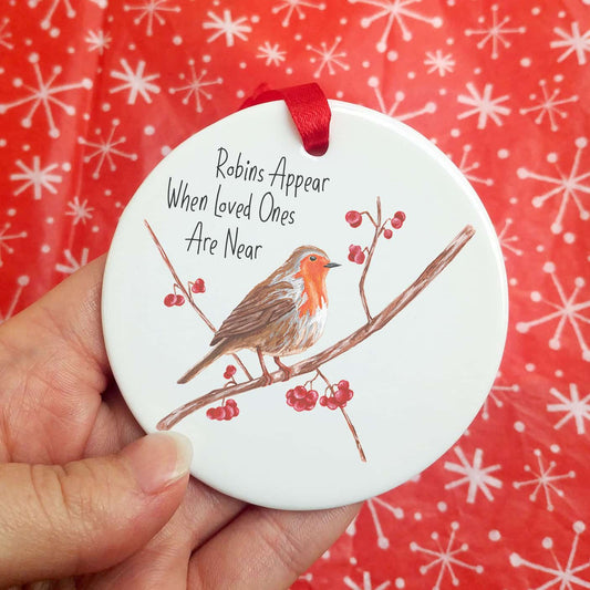 Robin Christmas Tree Decoration | Robins Appear When Loved Ones Are Near