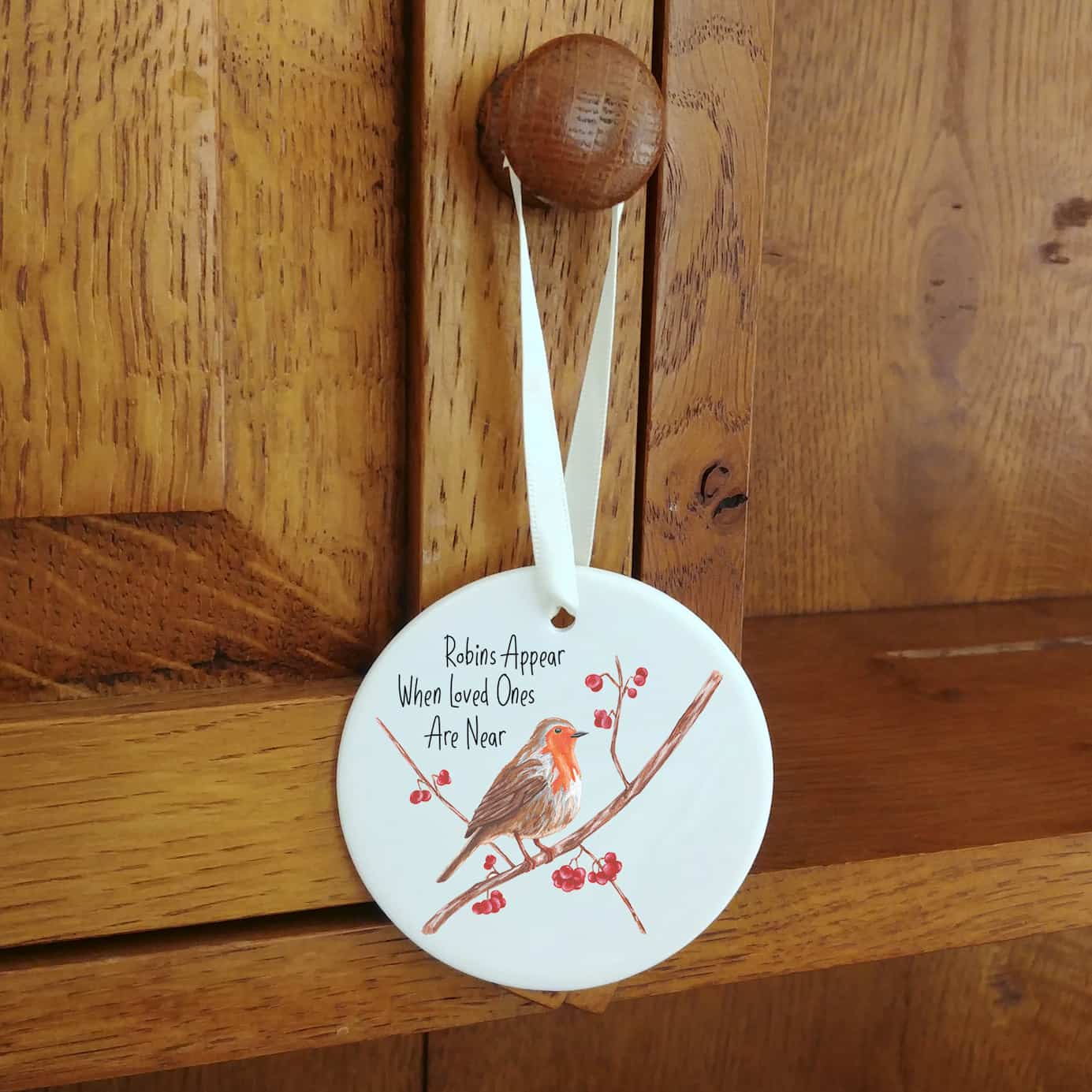 Personalised Robin Memorial Ceramic Decoration