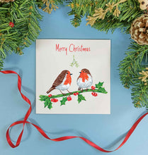 Load image into Gallery viewer, Robin Couple Christmas Card
