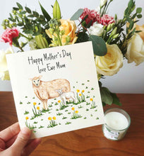 Load image into Gallery viewer, Personalised Sheep and Lamb Mother&#39;s Day Card | Love Ewe Mum
