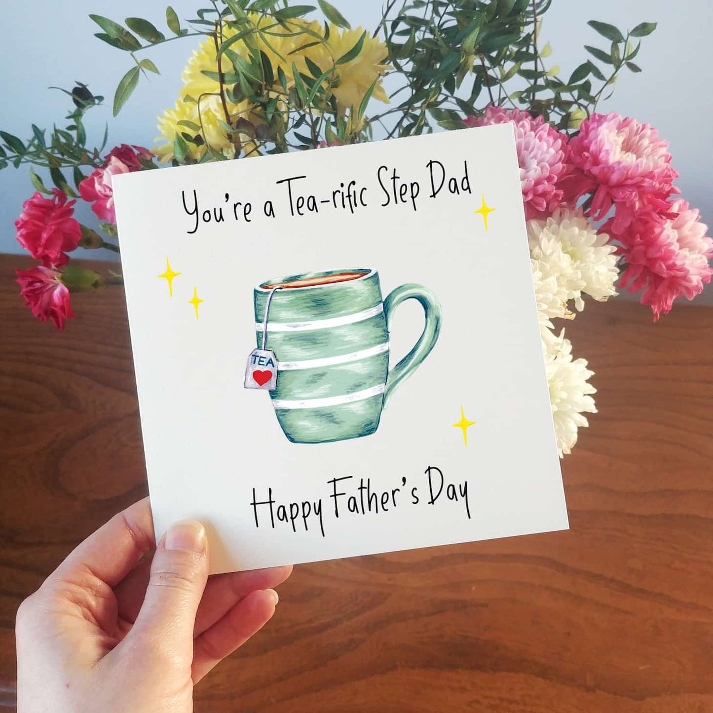 Personalised Tea Father's Day Card | Tea-rific Dad